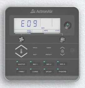 ActronAir LR7 ducted air conditioner E9 error code